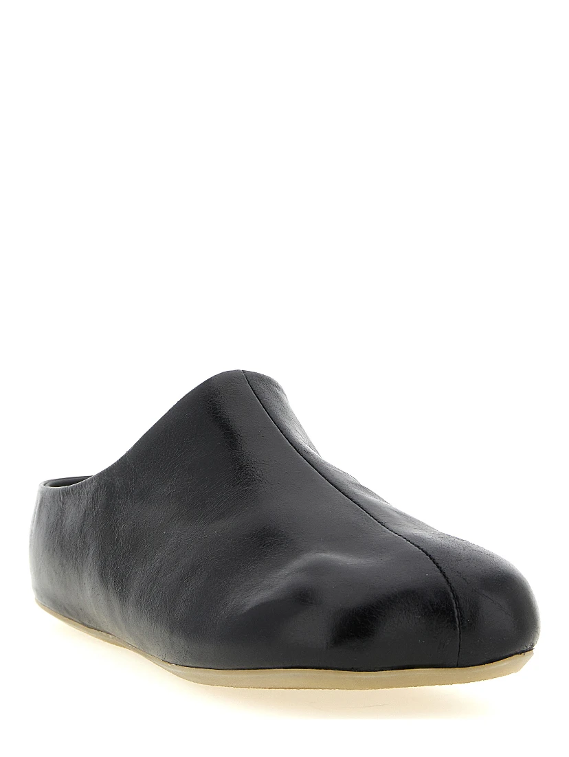 Black Calfskin Clogs