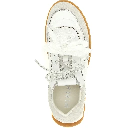 White Calfskin Athletic Sneakers