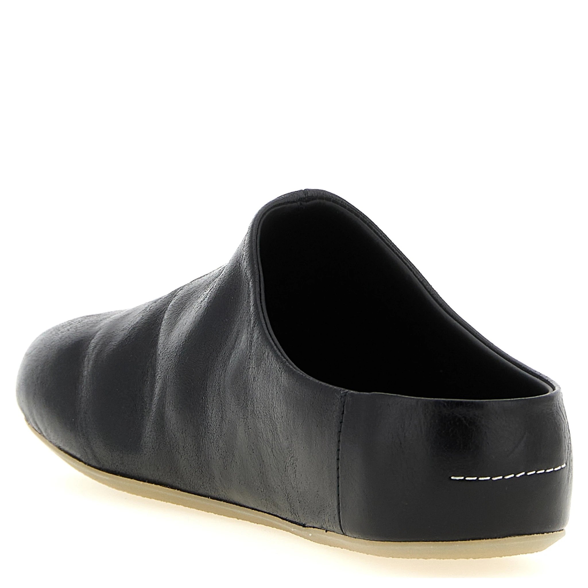 Black Calfskin Clogs