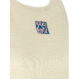 Beige Cotton Tank Tops