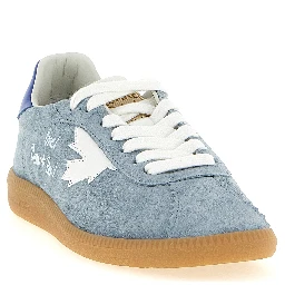 Blue Calfskin Low Top Sneakers