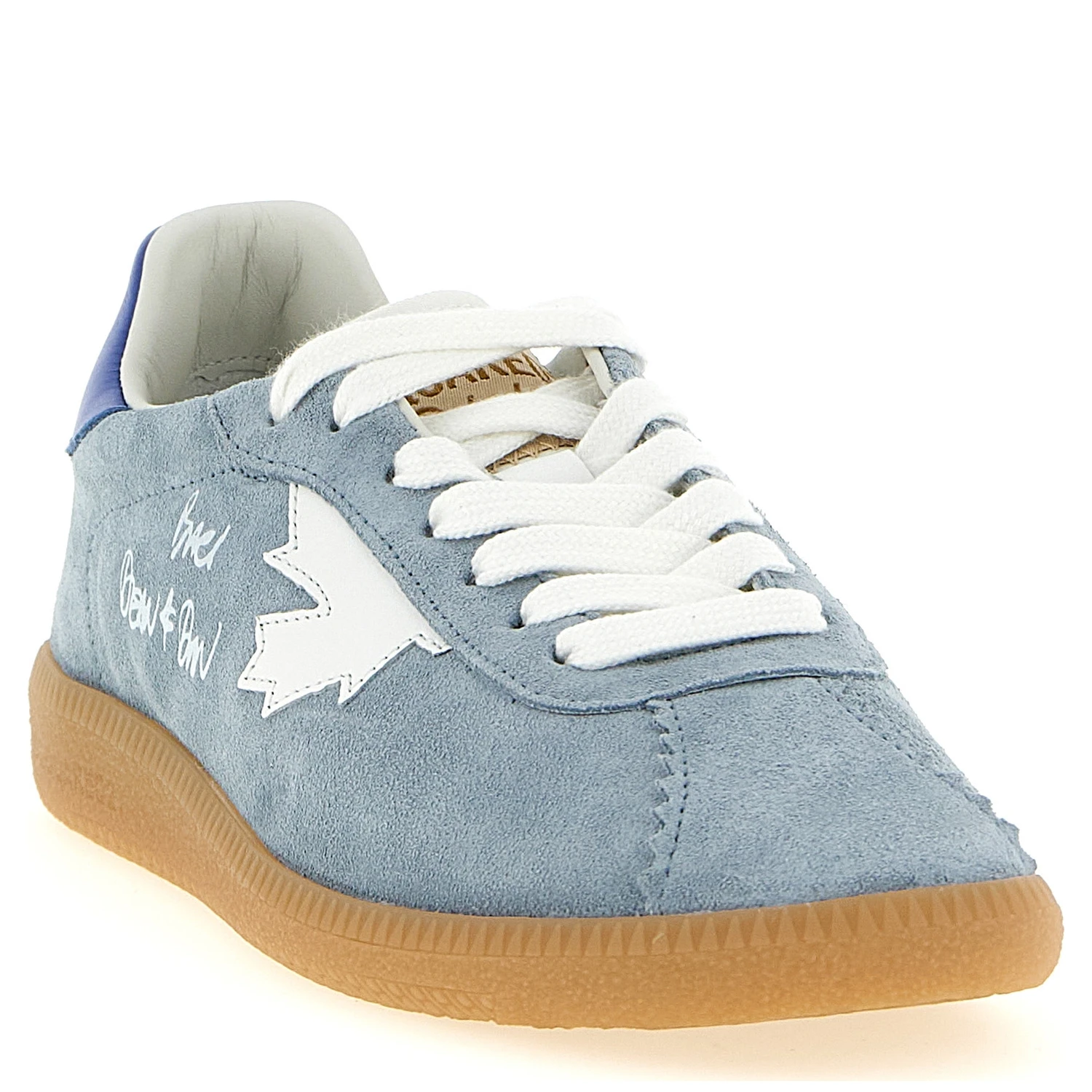 Blue Calfskin Low Top Sneakers