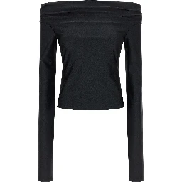 Black Polyamide Tank Tops