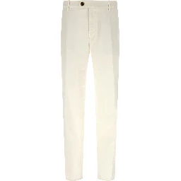 White Cotton Casual Pants