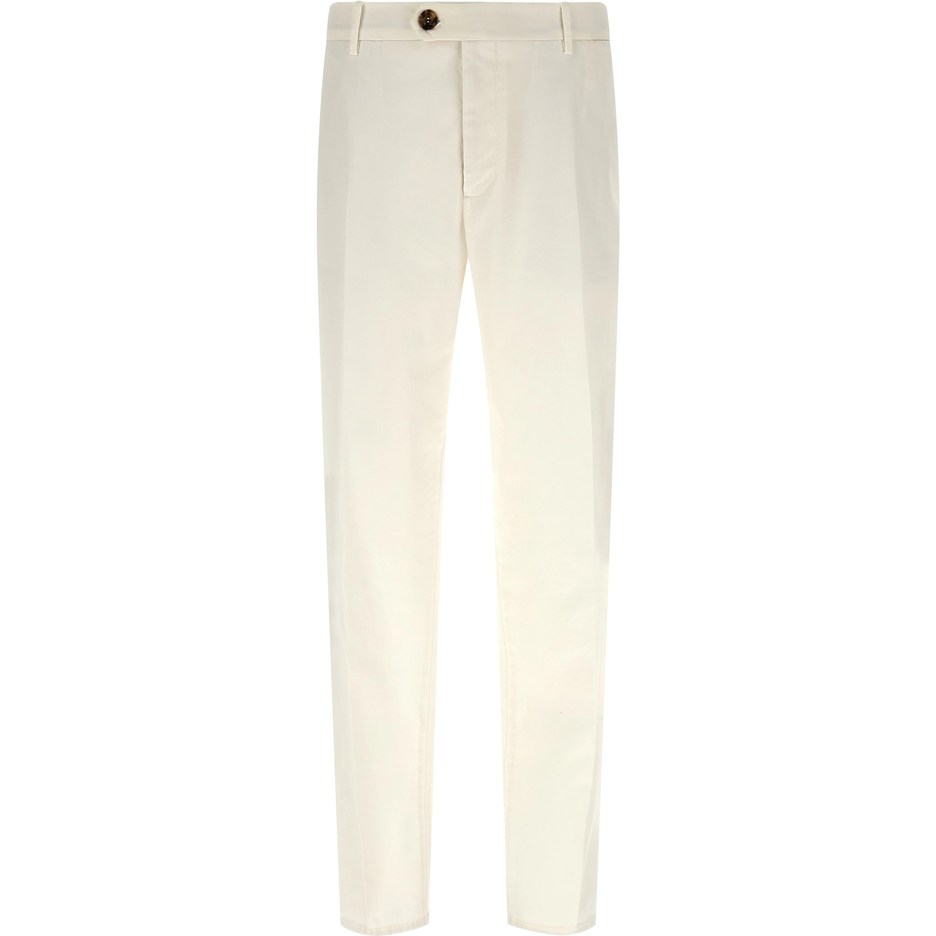 White Cotton Casual Pants