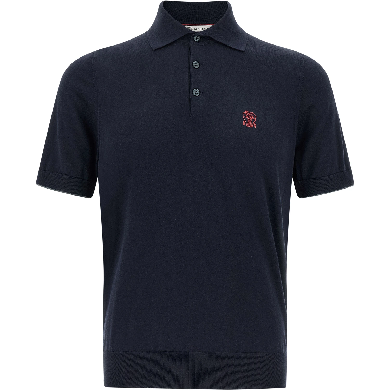 Blue Cotton Polo Shirt