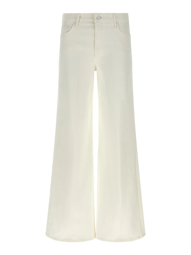 White Cotton Flared Jeans