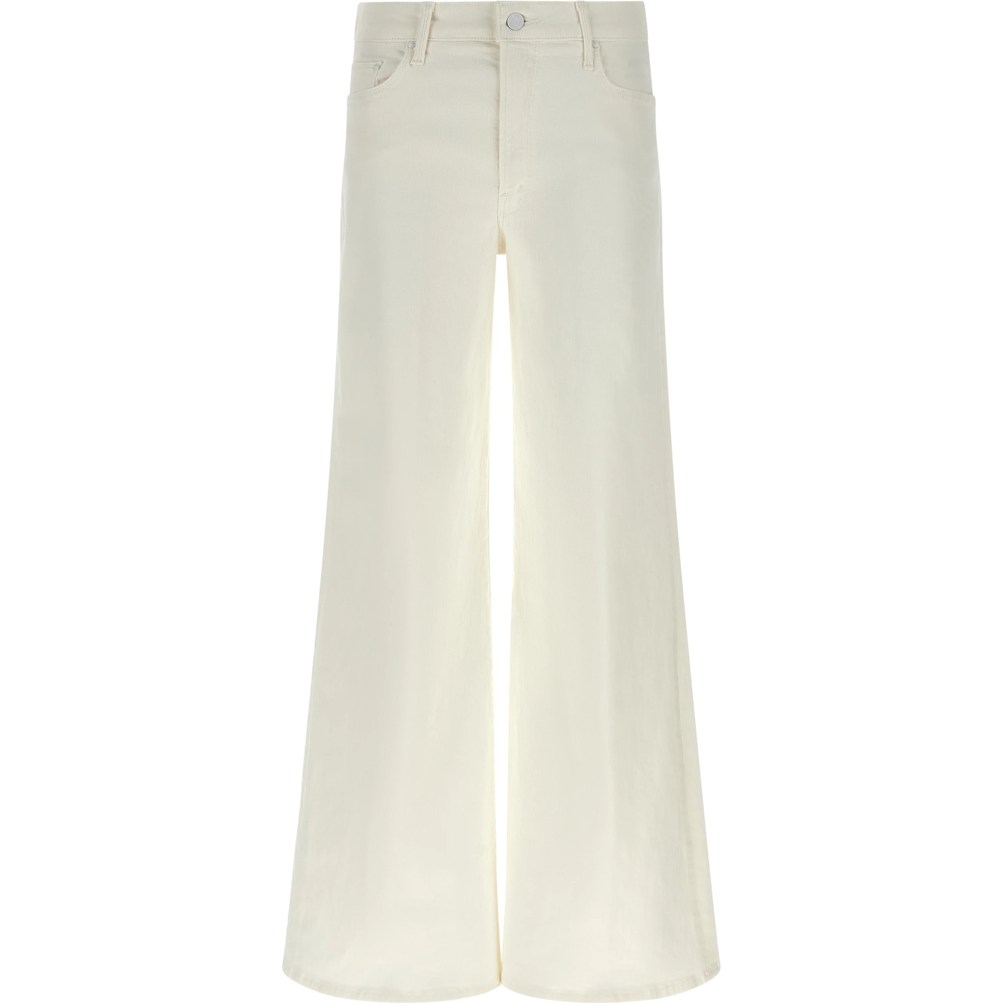 White Cotton Flared Jeans