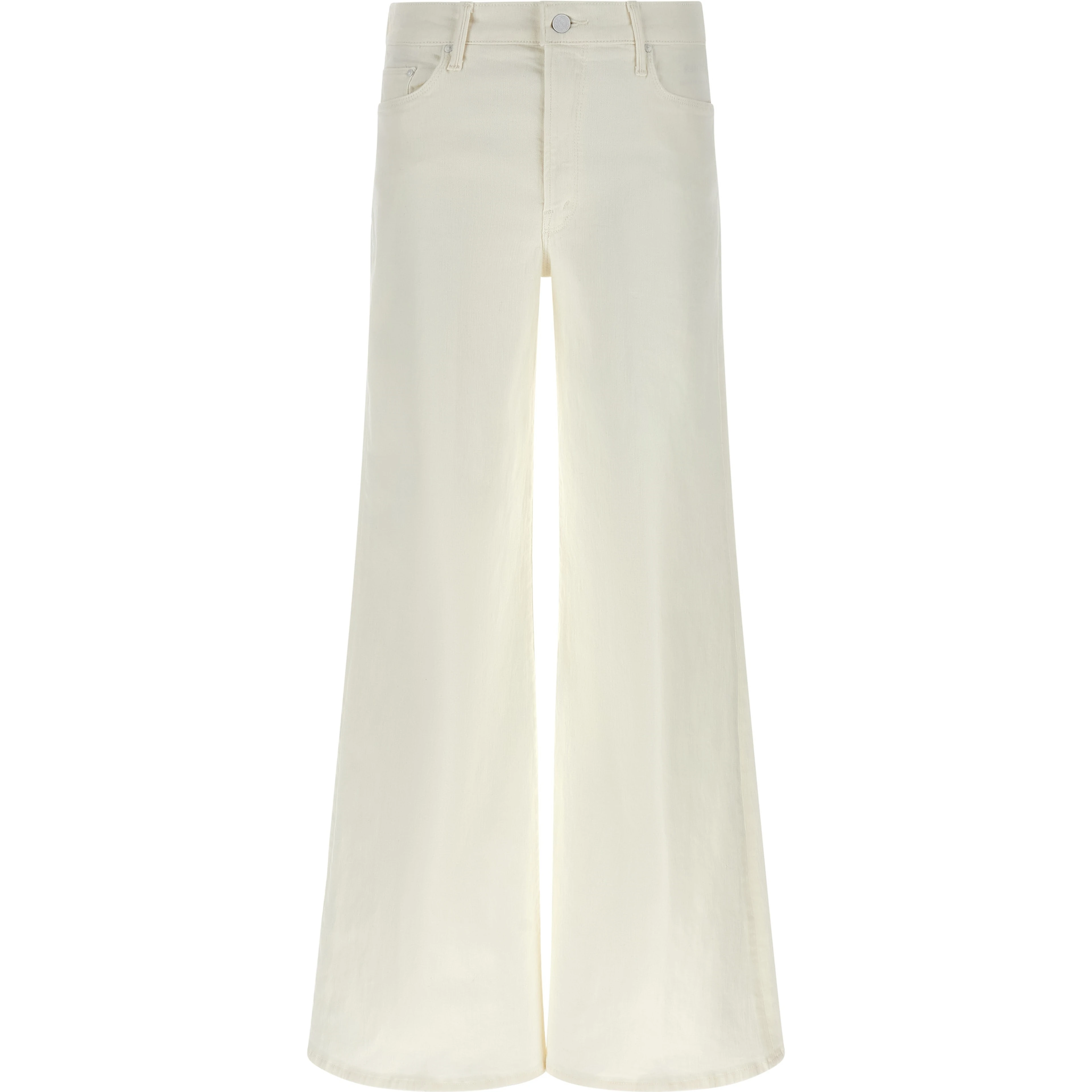 White Cotton Flared Jeans