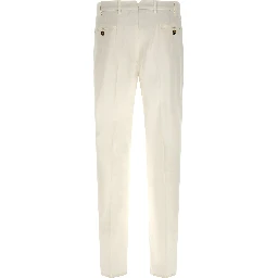 White Cotton Casual Pants
