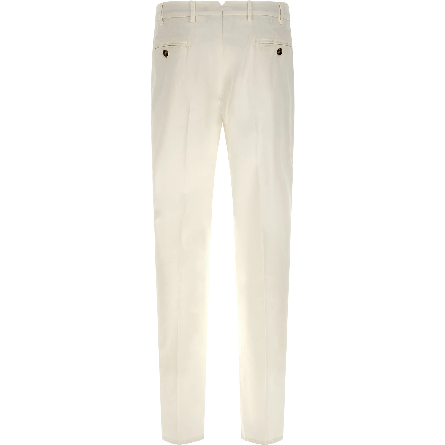 White Cotton Casual Pants