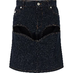 Blue Cotton Long Skirt