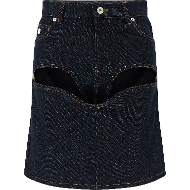 Blue Cotton Long Skirt