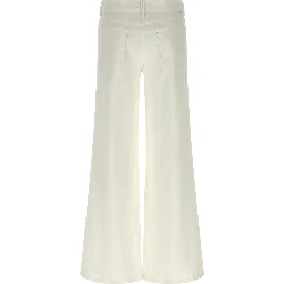 White Cotton Flared Jeans