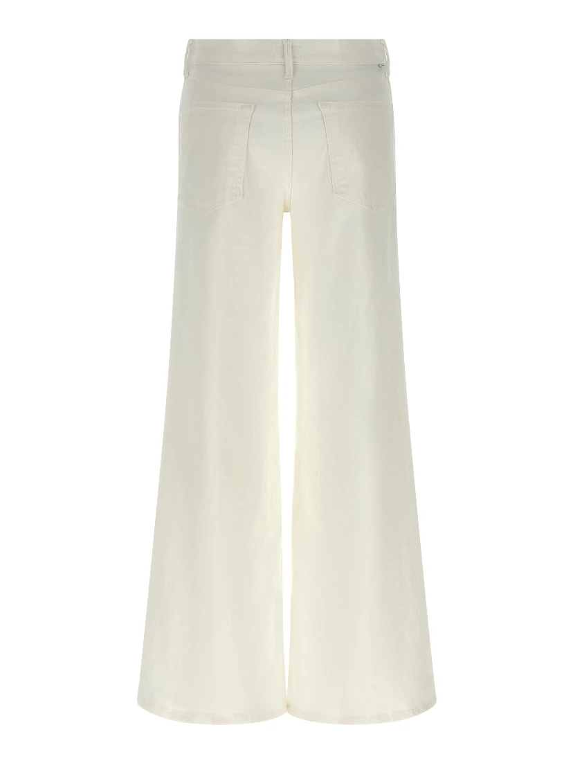 White Cotton Flared Jeans