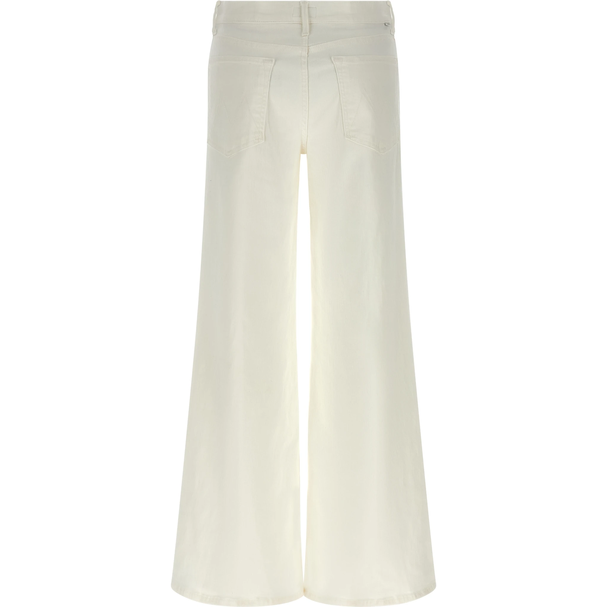 White Cotton Flared Jeans
