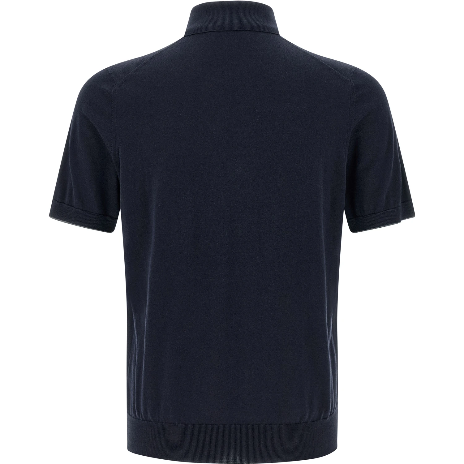Blue Cotton Polo Shirt