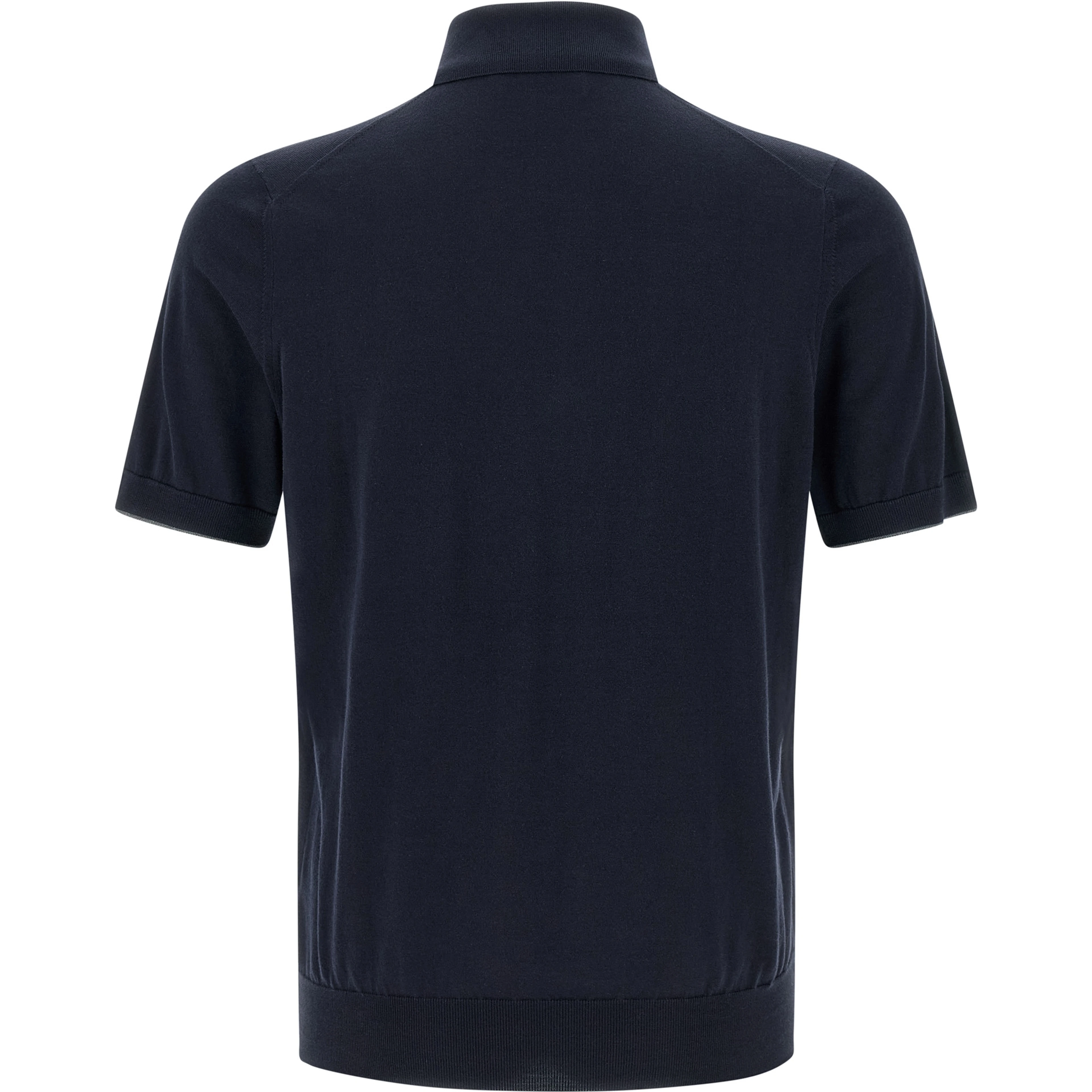 Blue Cotton Polo Shirt