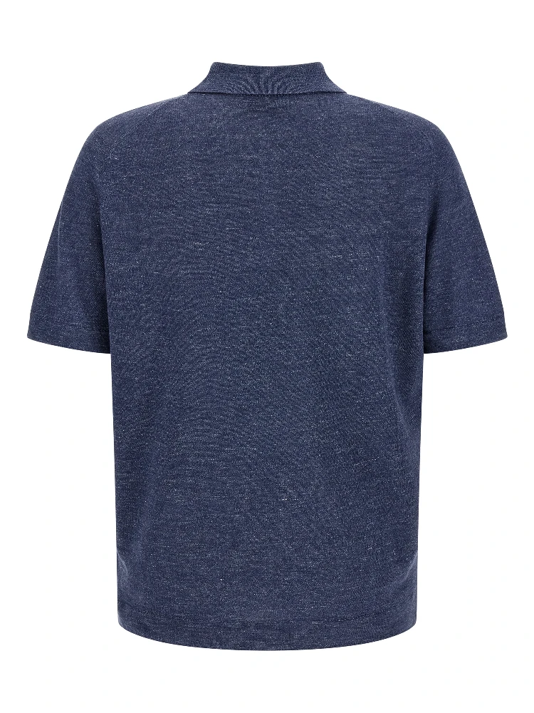 Blue Linen Polo Shirt alternative