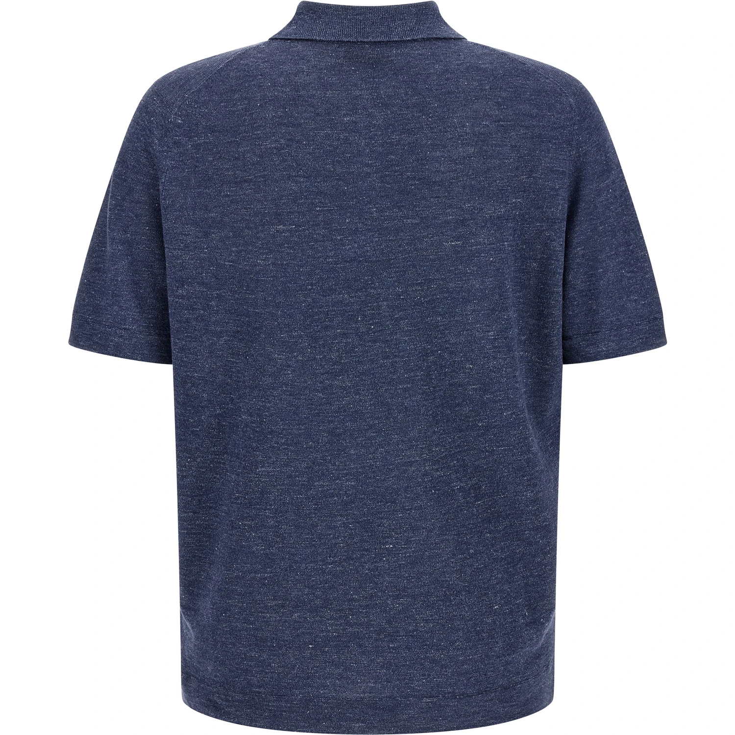 Blue Linen Polo Shirt