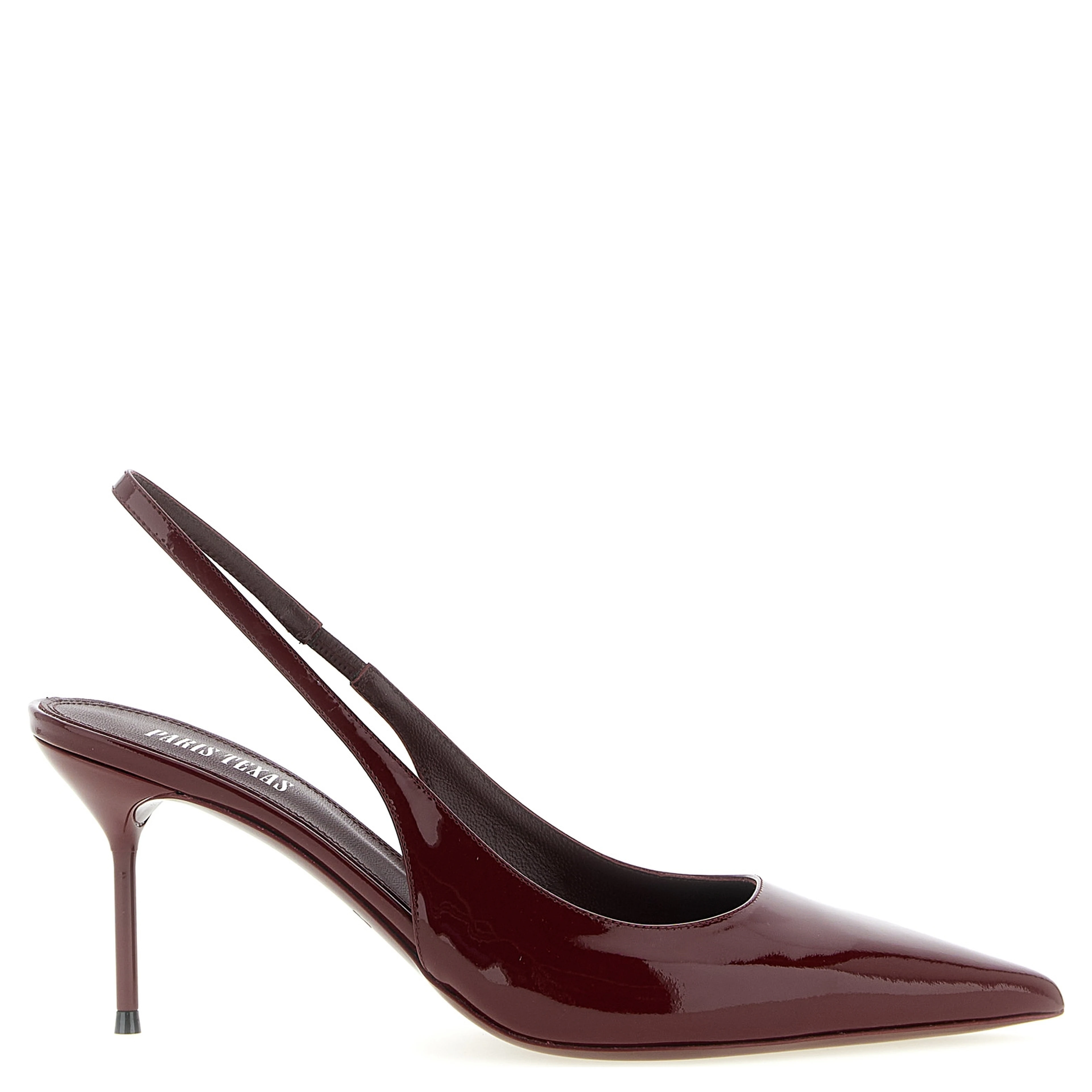 Bordeaux Calfskin Mid Heel Pumps