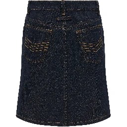 Blue Cotton Long Skirt