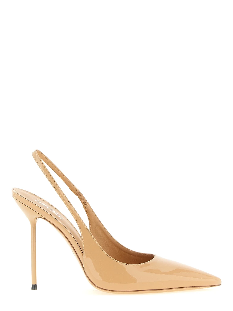 Beige Calfskin High Heel Pumps