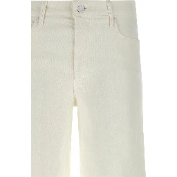 White Cotton Flared Jeans