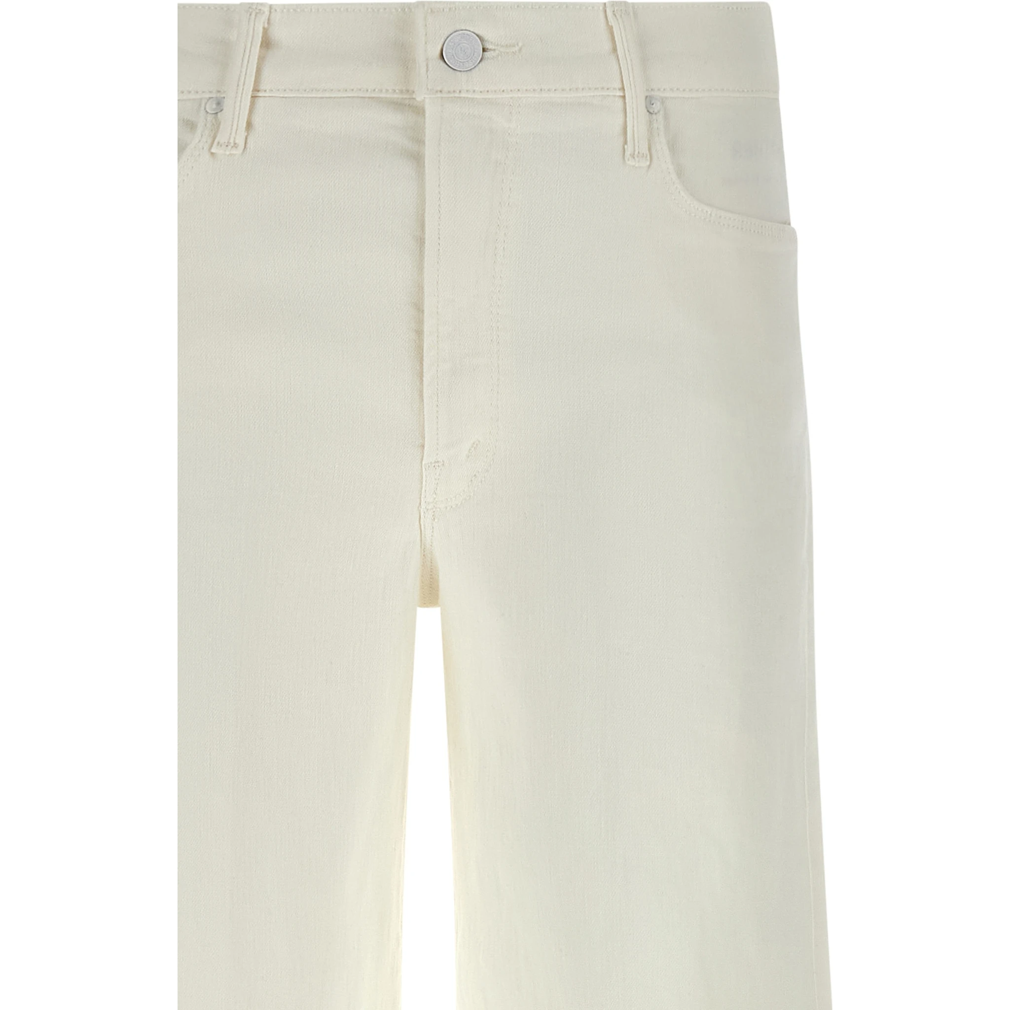 White Cotton Flared Jeans