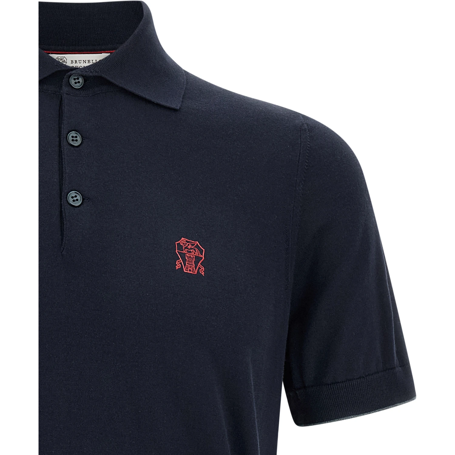 Blue Cotton Polo Shirt