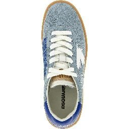 Blue Calfskin Low Top Sneakers