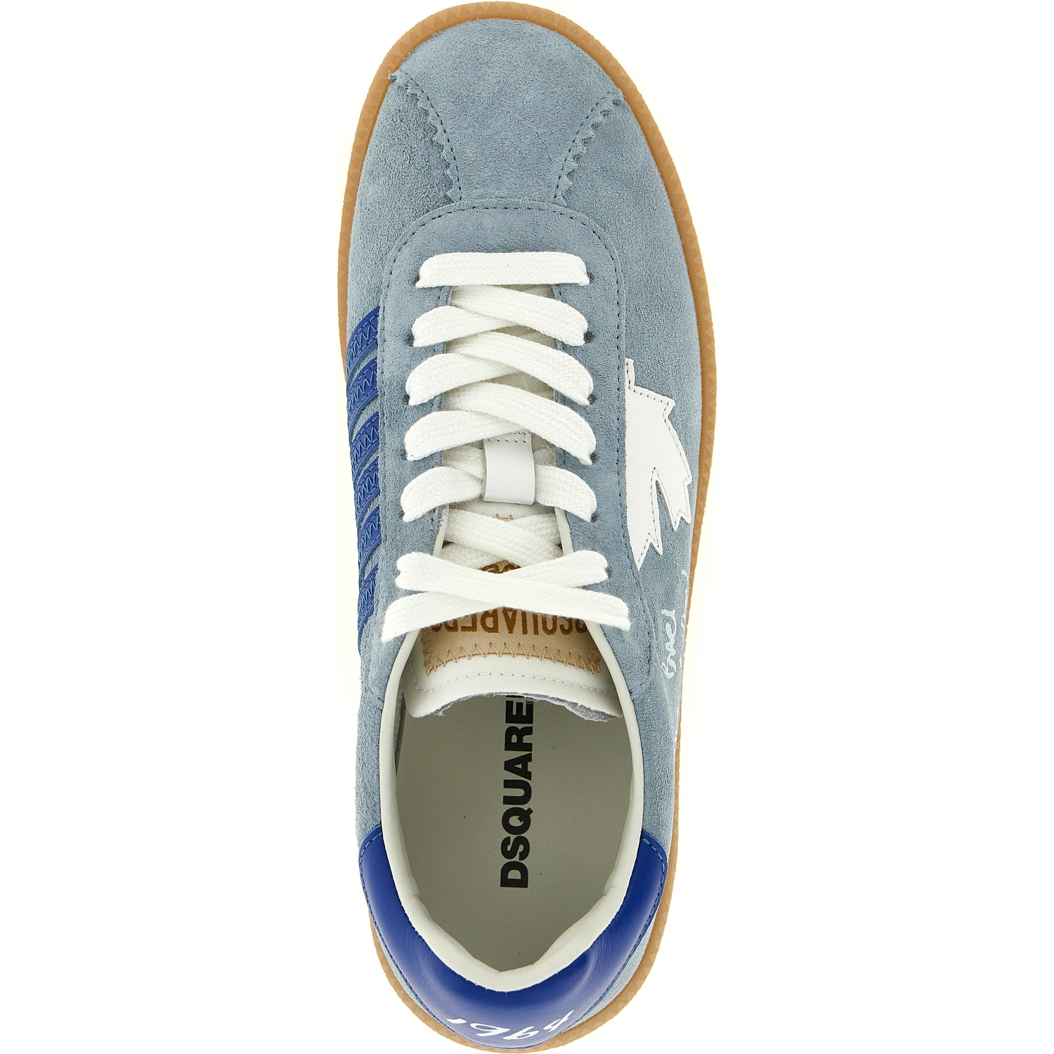Blue Calfskin Low Top Sneakers
