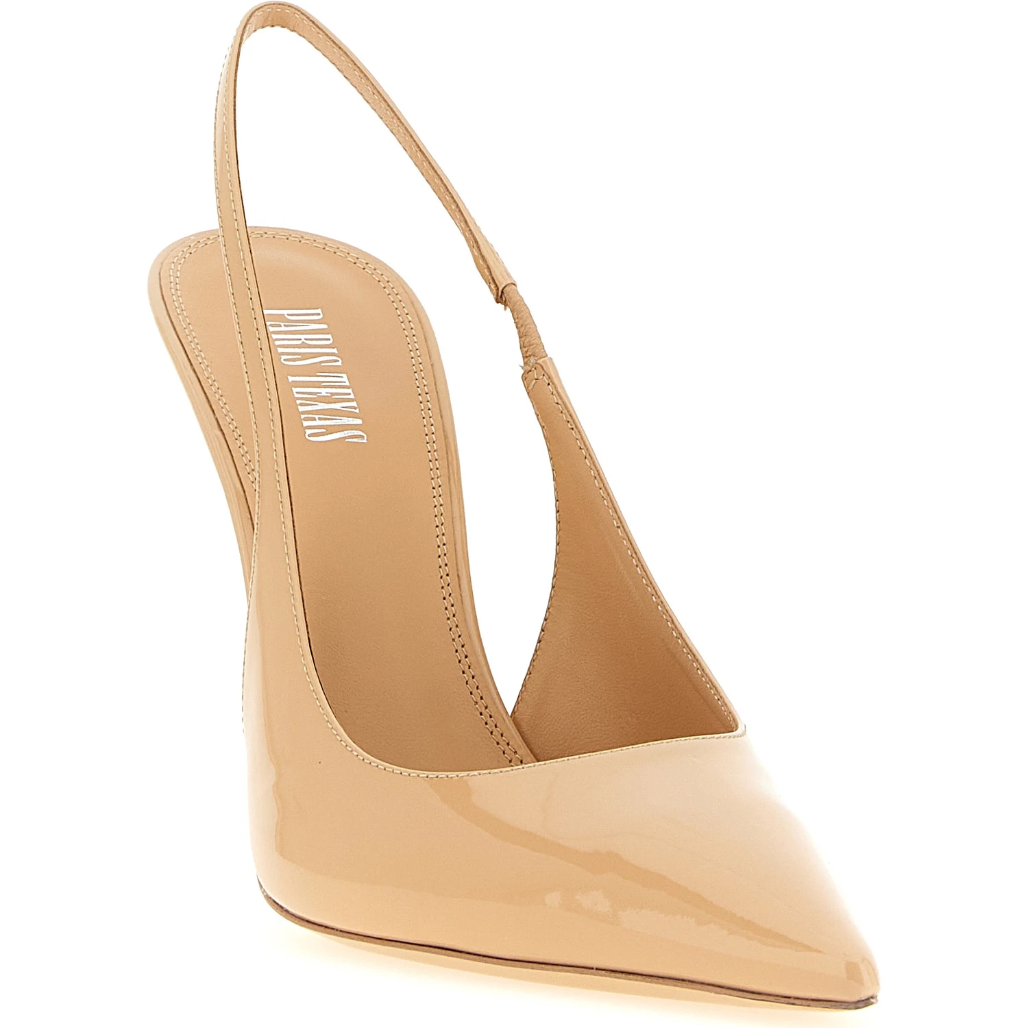Beige Calfskin High Heel Pumps