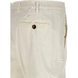 White Cotton Casual Pants