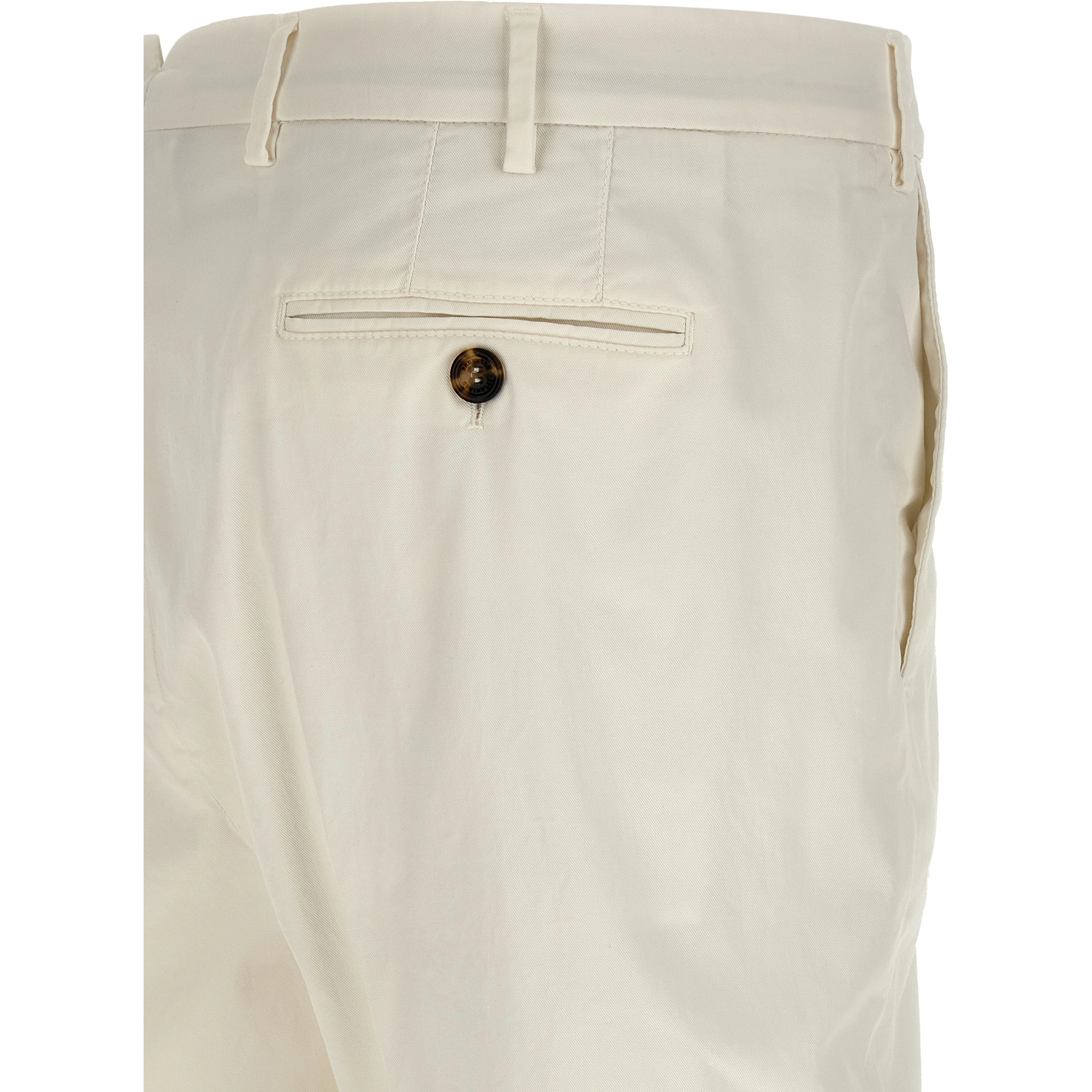 White Cotton Casual Pants