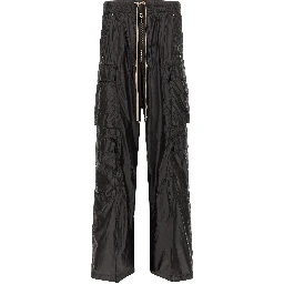 Black Nylon Cargo Pants