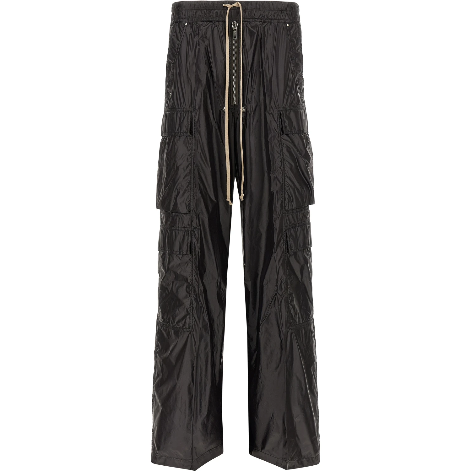 Black Nylon Cargo Pants