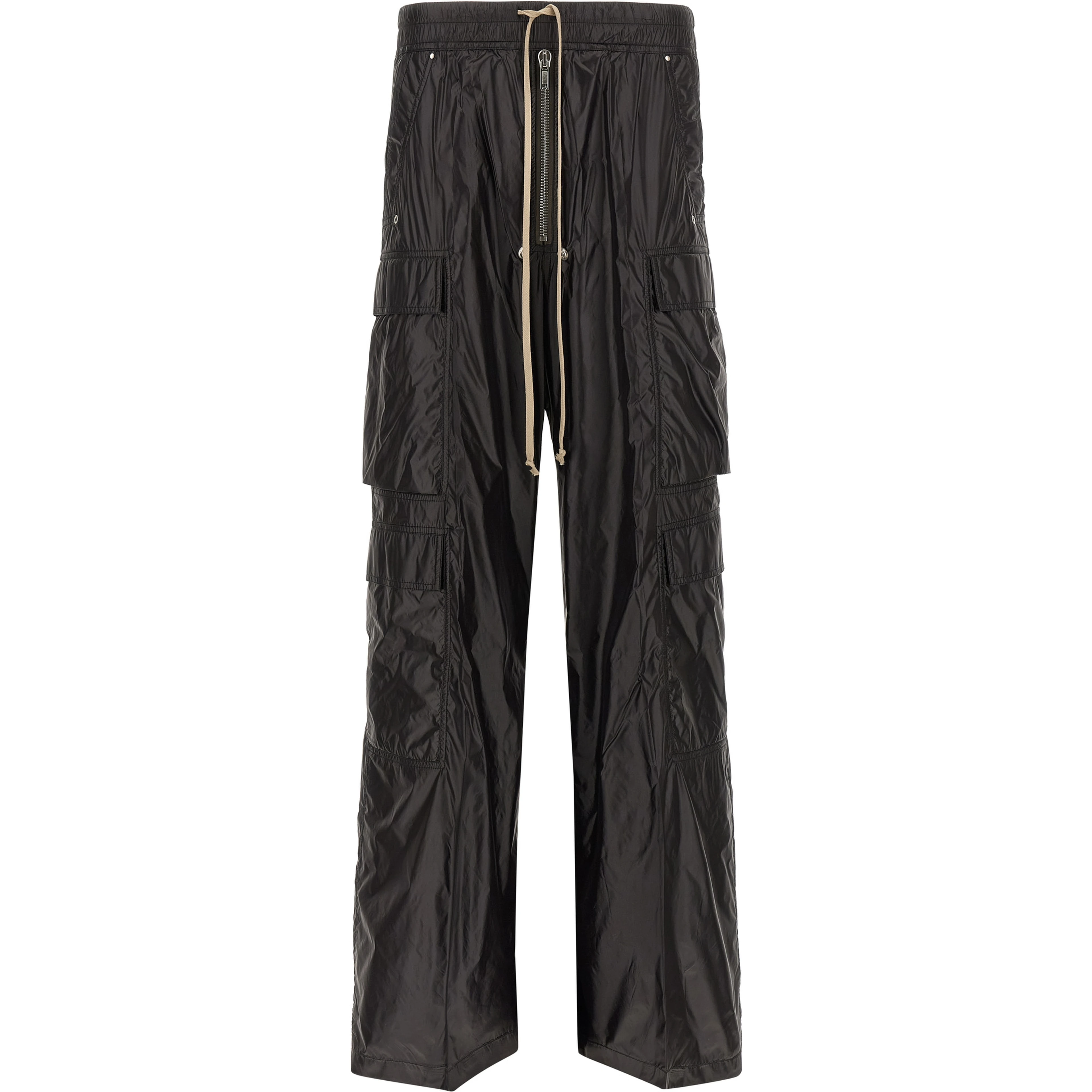 Black Nylon Cargo Pants