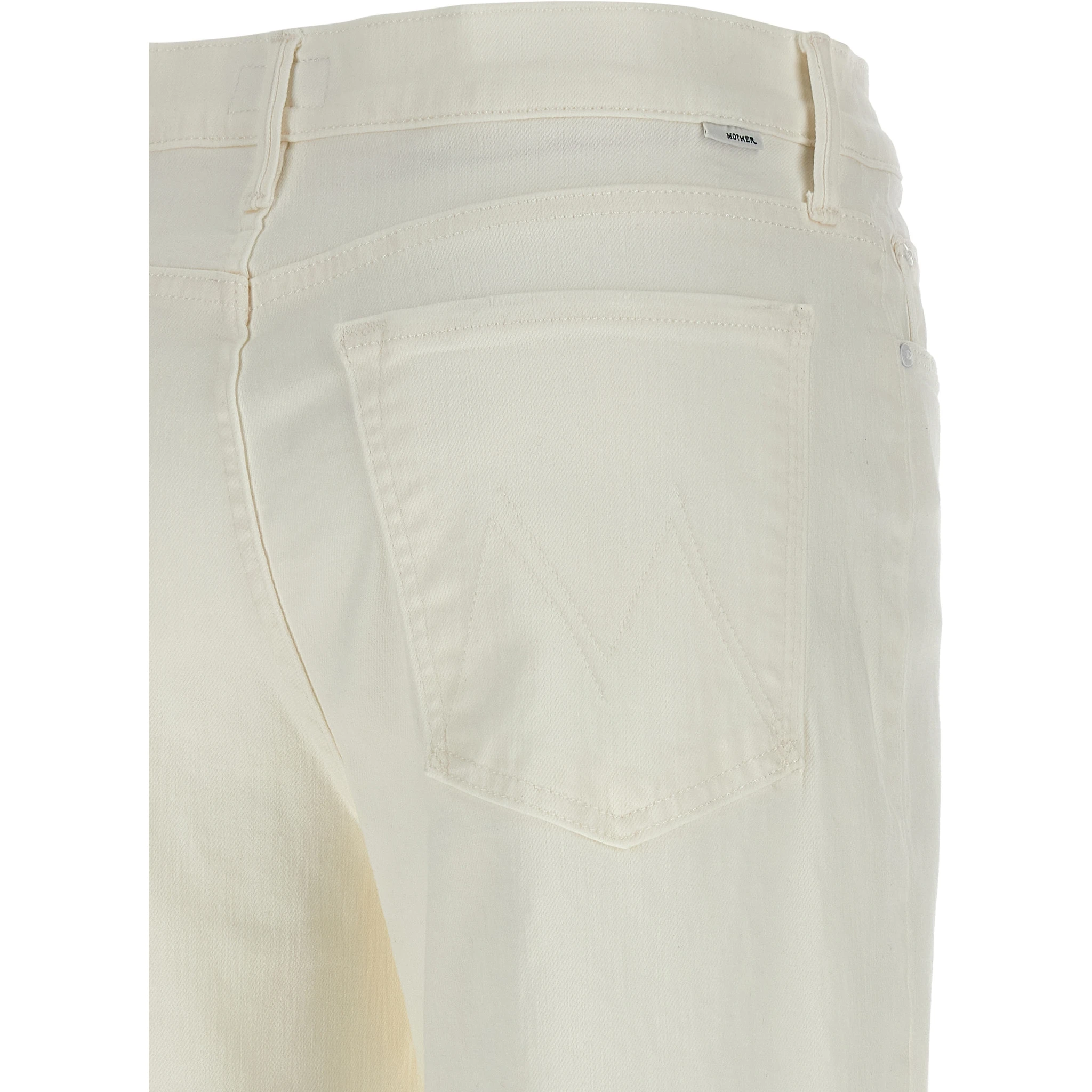 White Cotton Flared Jeans
