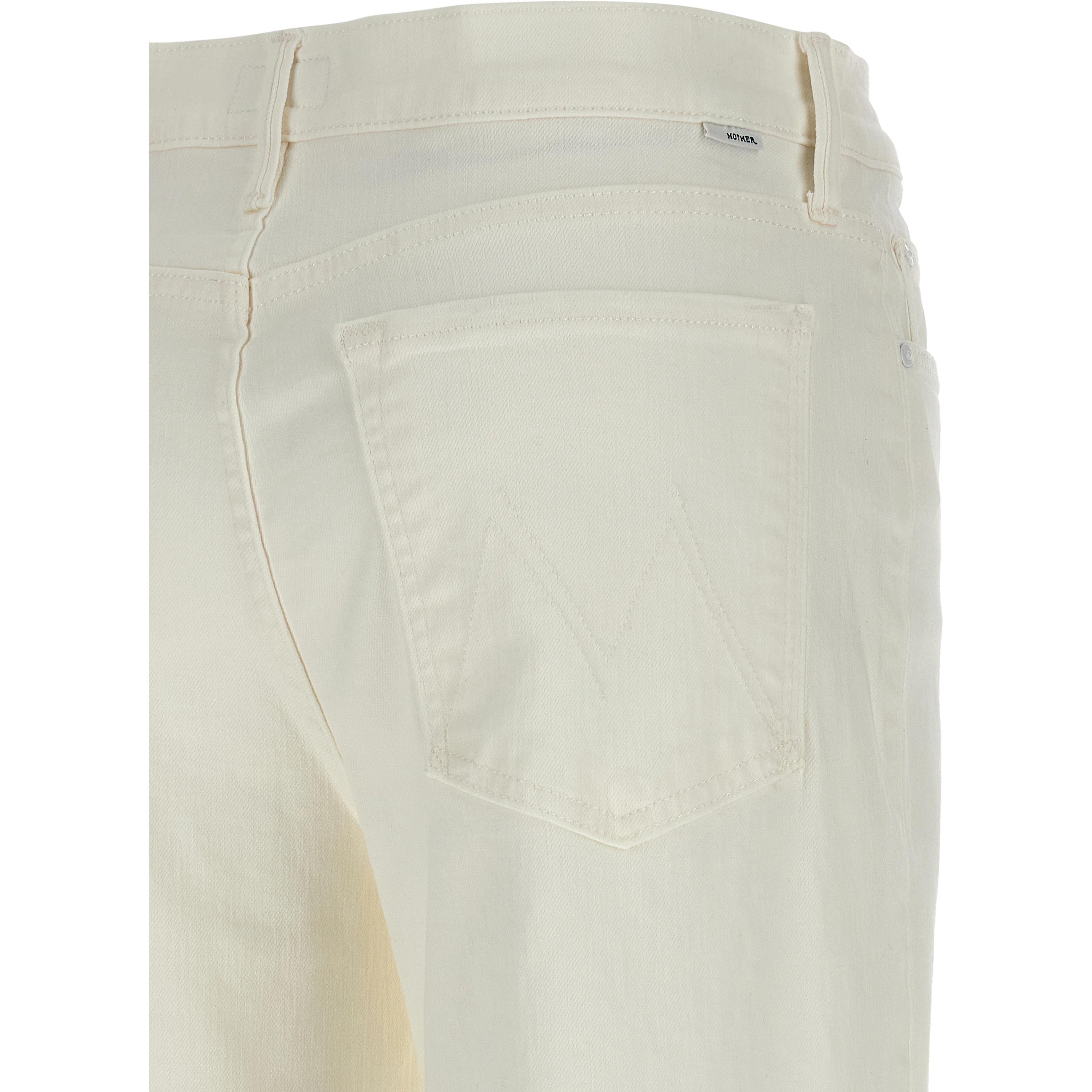 White Cotton Flared Jeans