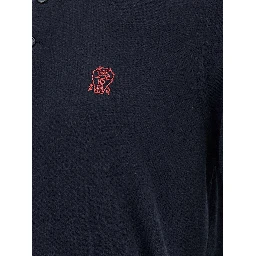 Blue Cotton Polo Shirt