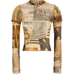 Multicolor Polyamide T-Shirt
