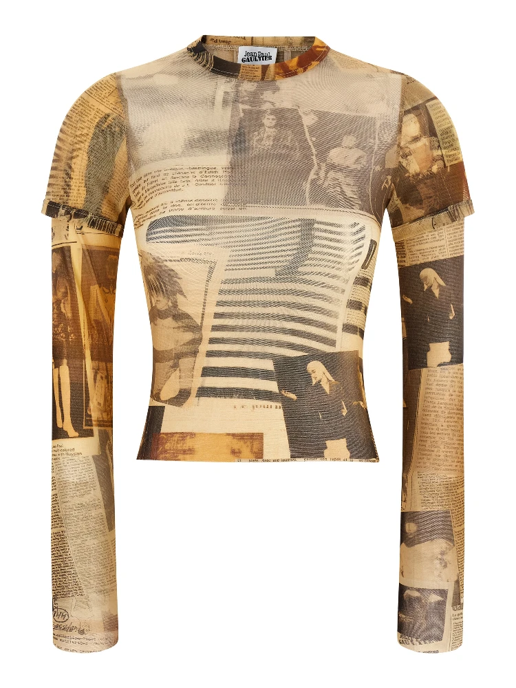 Multicolor Polyamide T-Shirt
