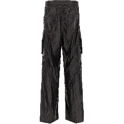 Black Nylon Cargo Pants