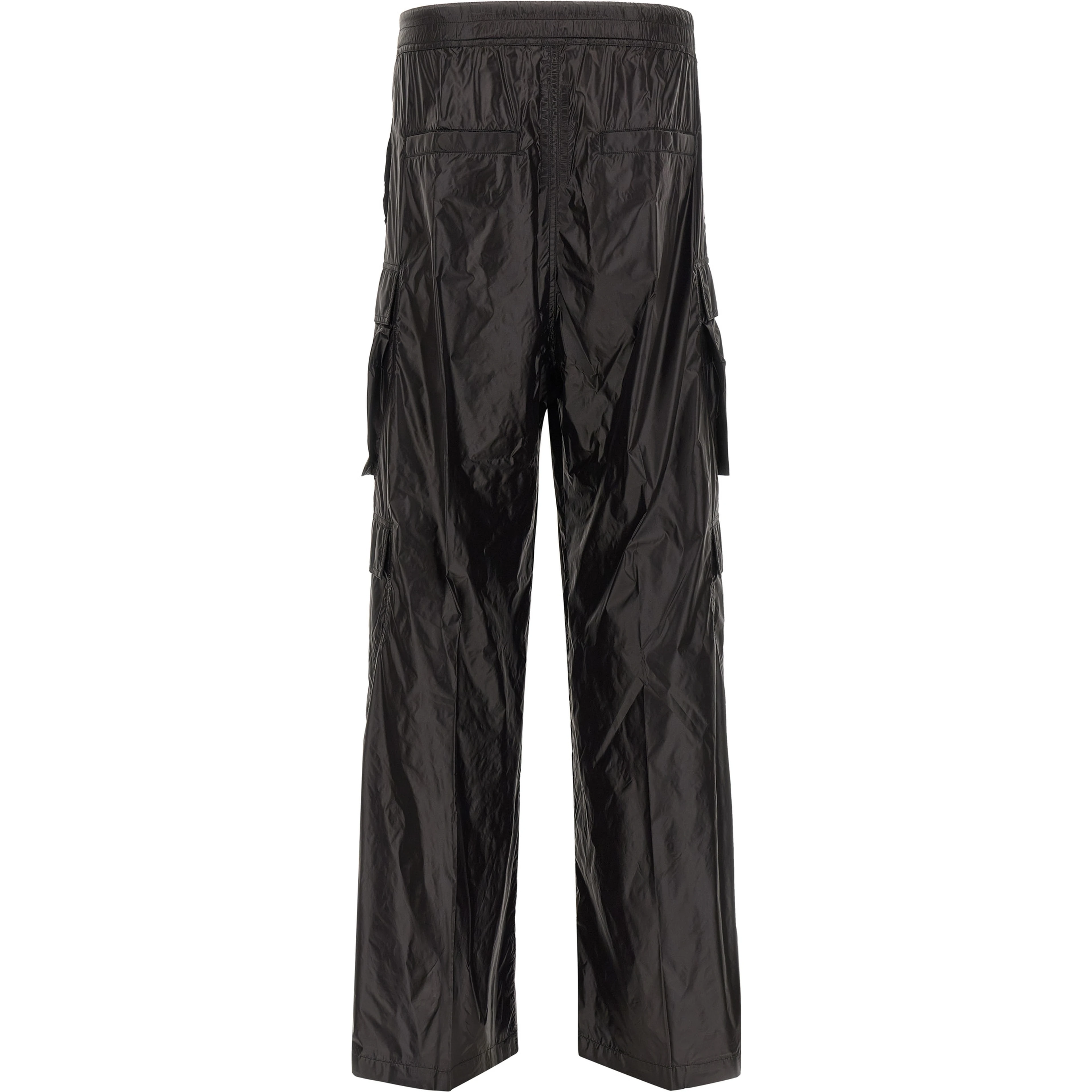 Black Nylon Cargo Pants