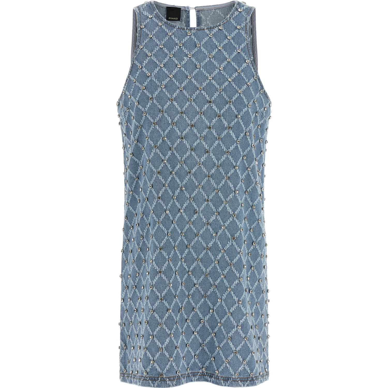 Blue Cotton Short Dress
