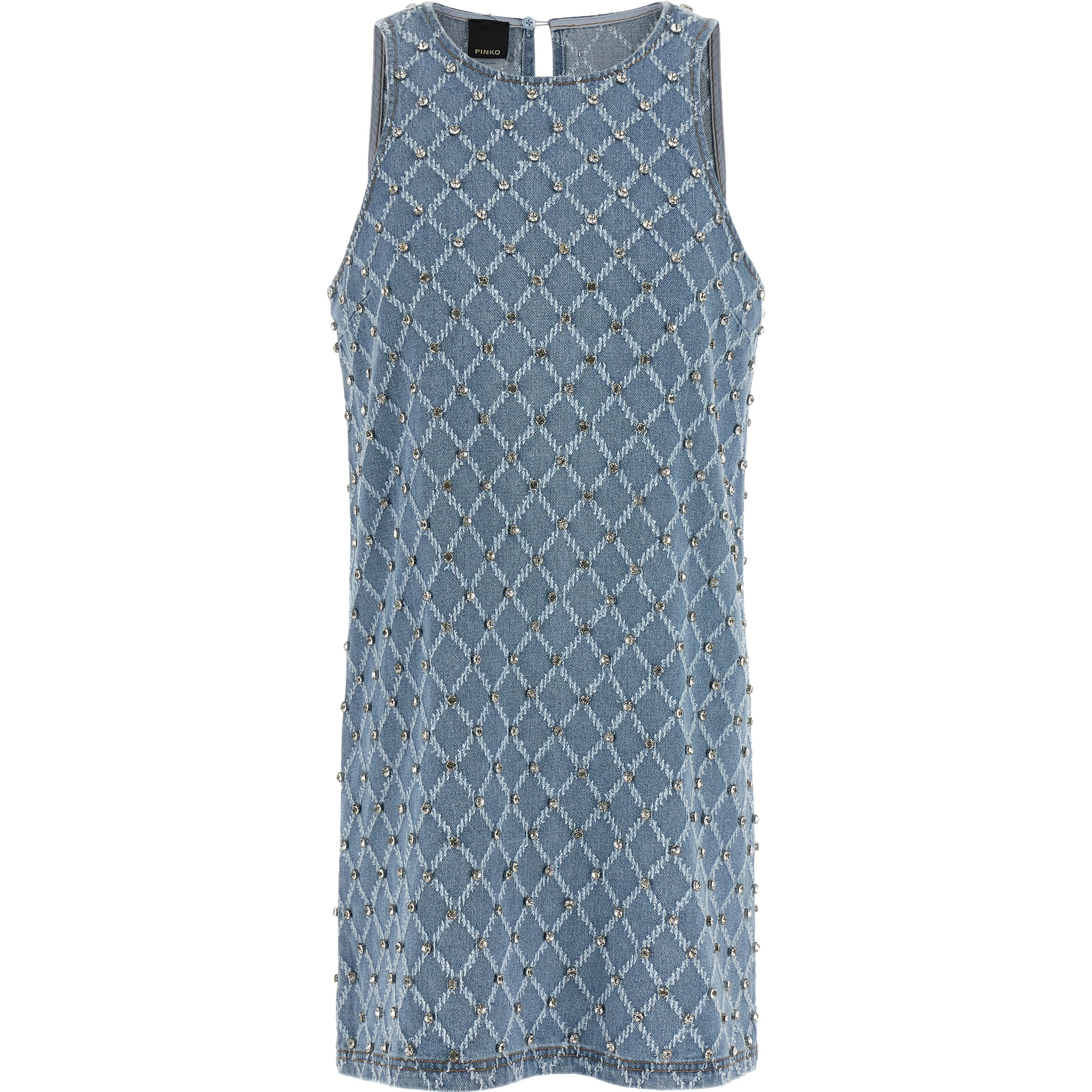 Blue Cotton Short Dress