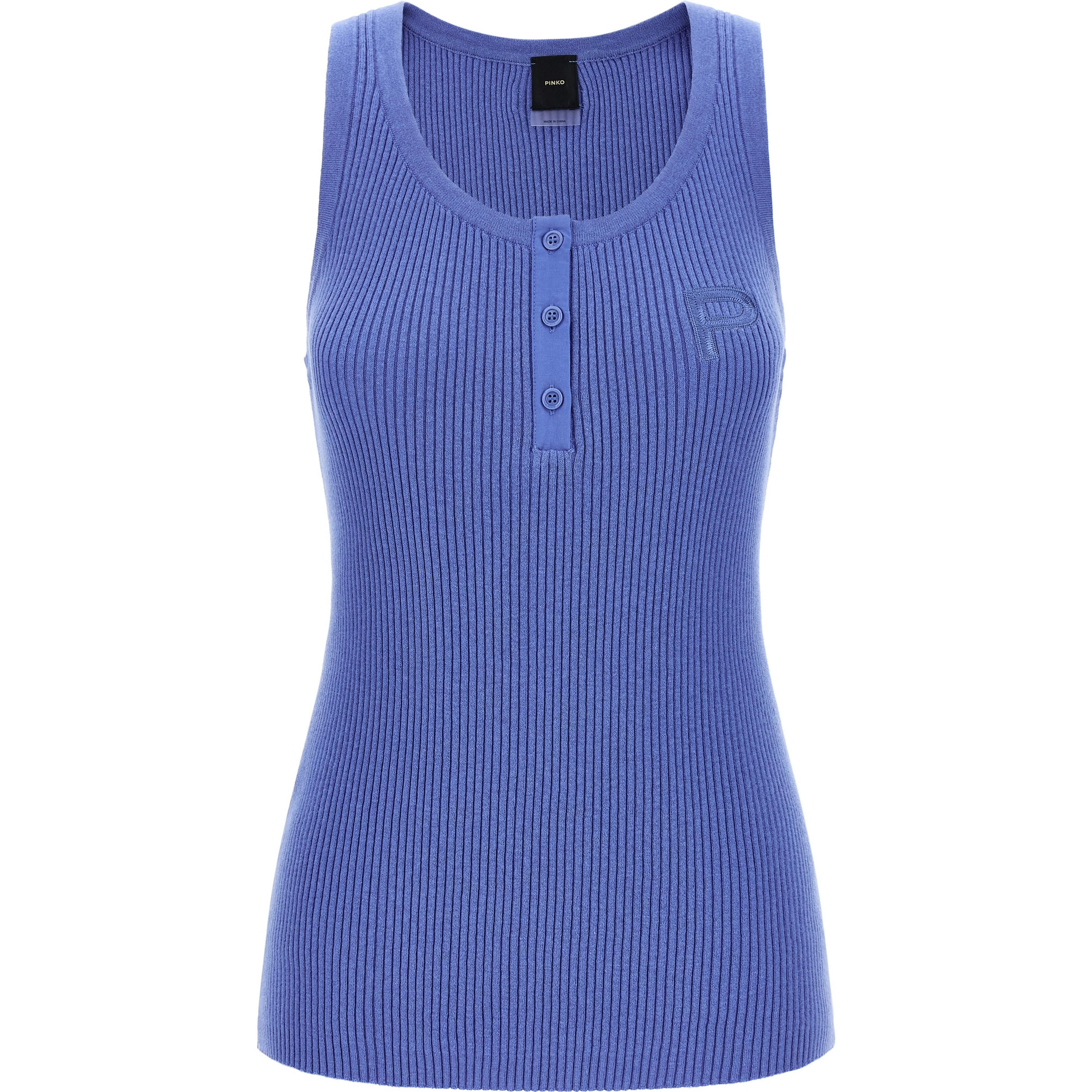 Blue Cotton Tank Tops