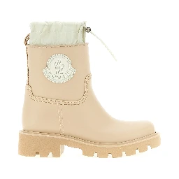 Beige Pvc Ankle Boots