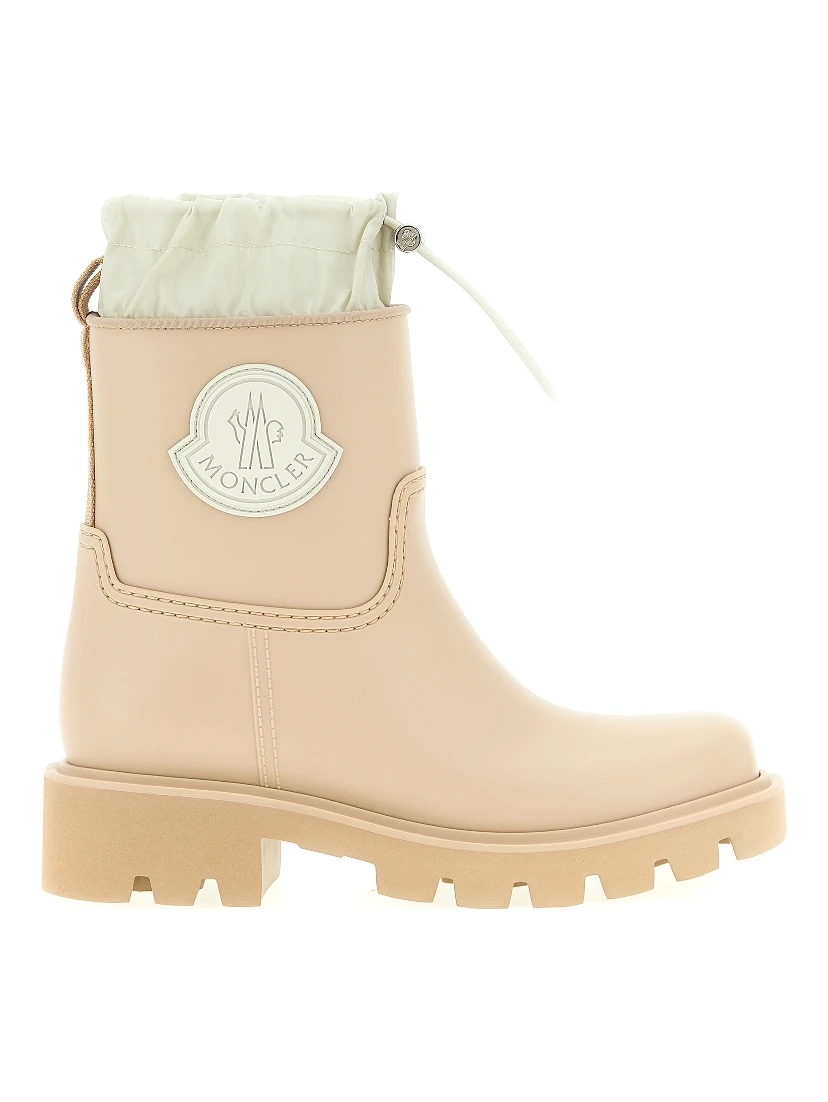 Beige Pvc Ankle Boots